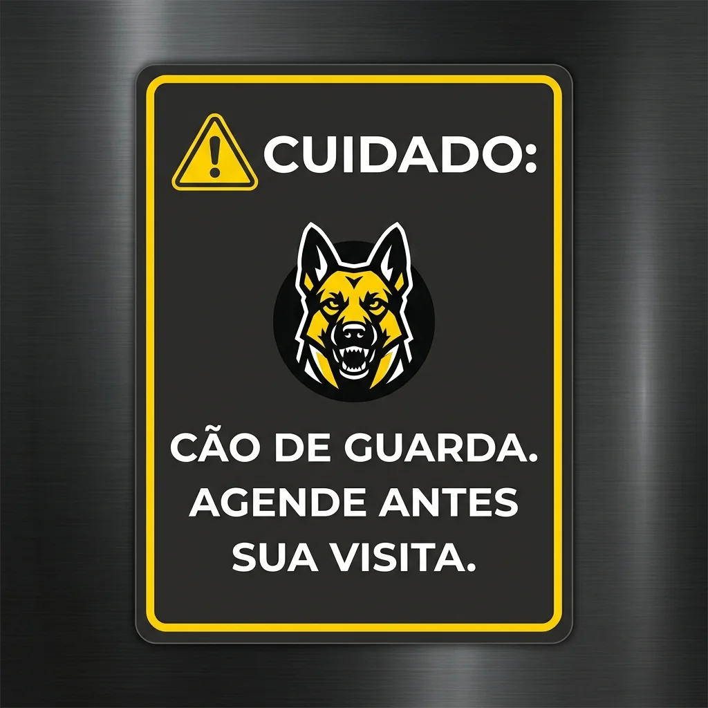 Cuidado cão de guarda